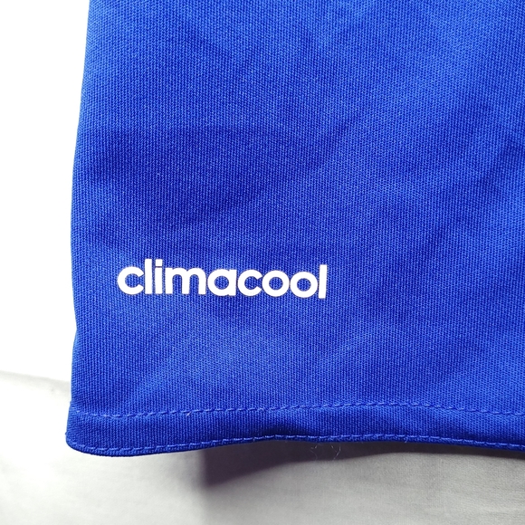 ADIDAS BLUE/WHITE STRIPE WOMEN'S SOCCER JERSEY TEE EUC SMALL - Picture 8 of 10